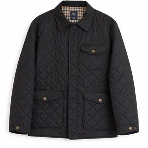 Hart Schaffner Marx Middlebury Quilted Field Coat Jacket Black Long Sleeve Large